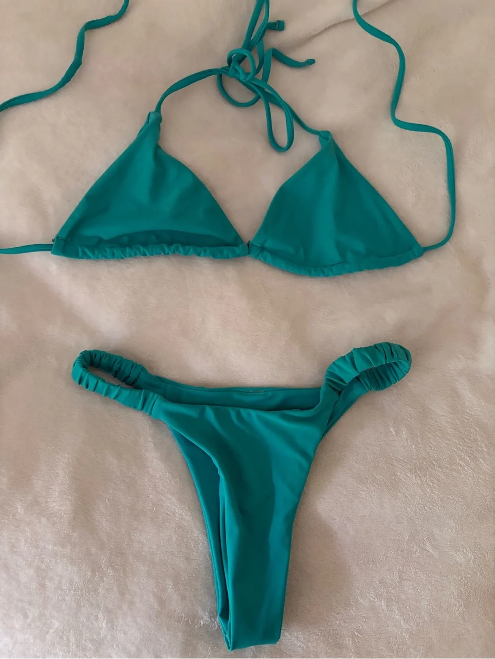 SHEIN Teal Triangle Bikini Set